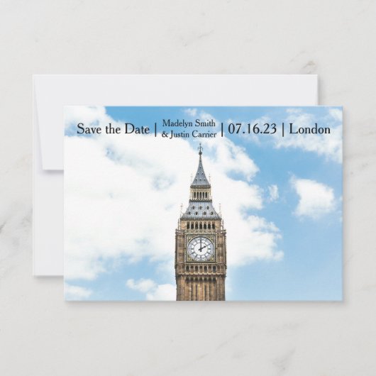 London Foto - 3x5 Save the Date (Voorkant)