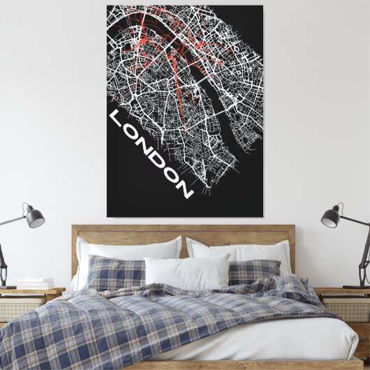 London Gallery Art Canvas Afdruk (Insitu (Slaapkamer))