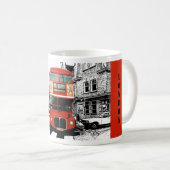 London Gift Mok met Red Bus (Voorkant rechts)
