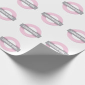 London Girl Underground Tube Sign Cadeaupapier (Hoek)