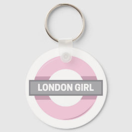 London Girl Underground Tube Sign Sleutelhanger