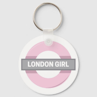 London Girl Underground Tube Sign Sleutelhanger
