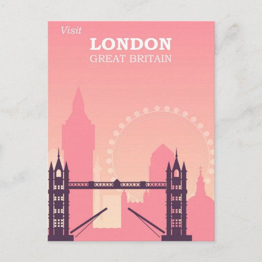 London Great Britain Vintage Vintage Travel Briefk Briefkaart (Voorkant)