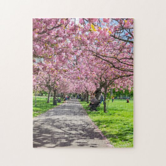 London Greenwich Park cherry blossom puzzle Legpuzzel (Verticaal)
