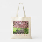 London Greenwich Park cherry blossom uitzicht canv Tote Bag (Achterkant)