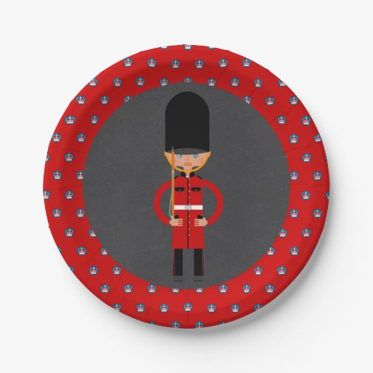 London Guard Boy Birthday Party Papieren Bordje (Voorkant)