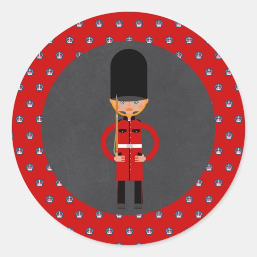 London Guard Boy Birthday Party Ronde Sticker (Voorkant)