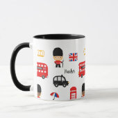 London Guards Bus Naam Monogram Brits Engeland Mok (Links)