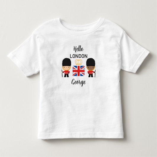 London Guards Gemengde Huid Jongen Naam Brits Enge Kinder Shirts (Voorkant)