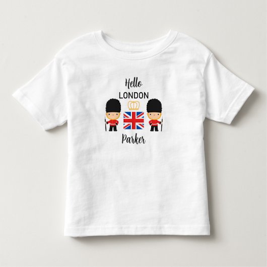 London Guards Jongensnaam Brits Engeland Kinder Shirts (Voorkant)