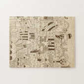 London Hand Drawn op Old Paper Legpuzzel (Horizontaal)