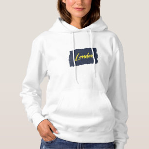 London Handwrite Yellow Typografie Hoodie