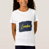 London Handwrite Yellow Typography T-Shirt (Voorkant)