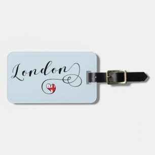 London Heart Bagagelabel Sjabloon, Verenigd Konink
