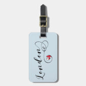 London Heart Bagagelabel Sjabloon, Verenigd Konink (Voorkant verticaal)