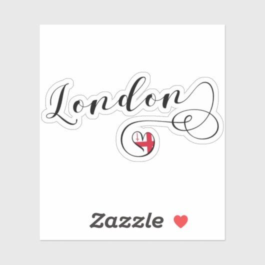 London Heart Flag Sticker (Vel)