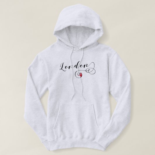 London Heart Hoodie, Groot-Brittannië, Verenigd Ko Hoodie (Design voorkant)