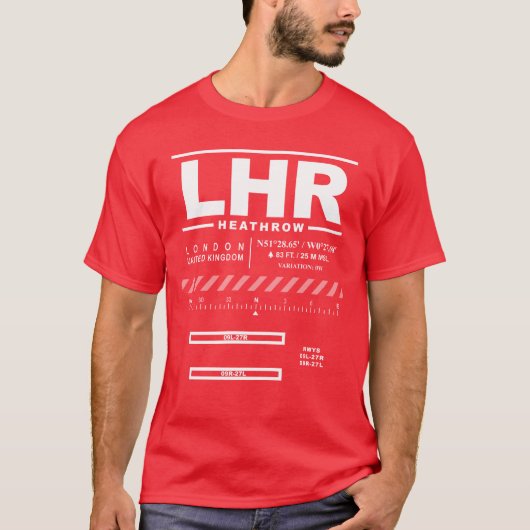 London Heathrow Airport LHR T-shirt (Voorkant)