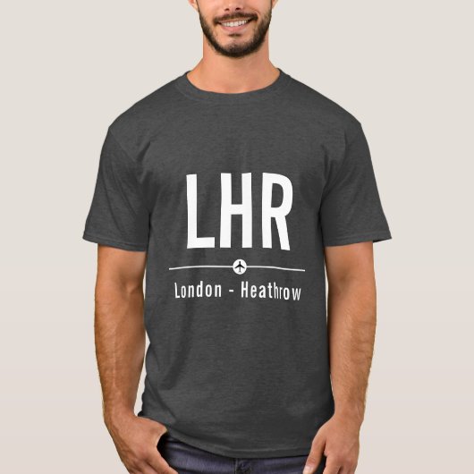 London Heathrow LHR Airport Code - Aviation T-shirt (Voorkant)