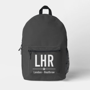 London Heathrow LHR Airport Code - Luchtvaart Bedrukte Rugzak
