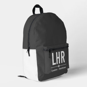 London Heathrow LHR Airport Code - Luchtvaart Bedrukte Rugzak