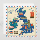 London Holiday Card Feestdagenkaart (Voorkant / Achterkant)