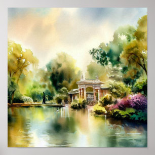 London-Holland Park (C), Waterverf Poster