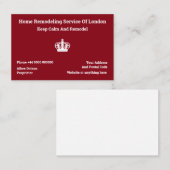 London Home Remodeling Service UK Format Visitekaartje (Voorkant / Achterkant)