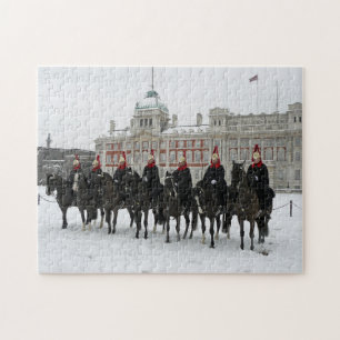 London Household Cavalry in de sneeuwpuzzel Legpuzzel