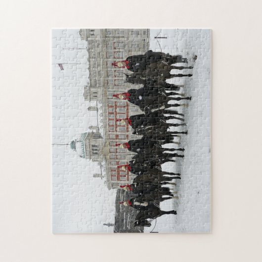 London Household Cavalry in de sneeuwpuzzel Legpuzzel (Verticaal)