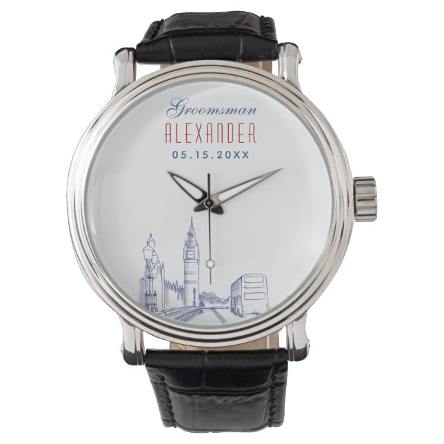 London Huwelijks Bruidsjonker Horloge (Voorkant)