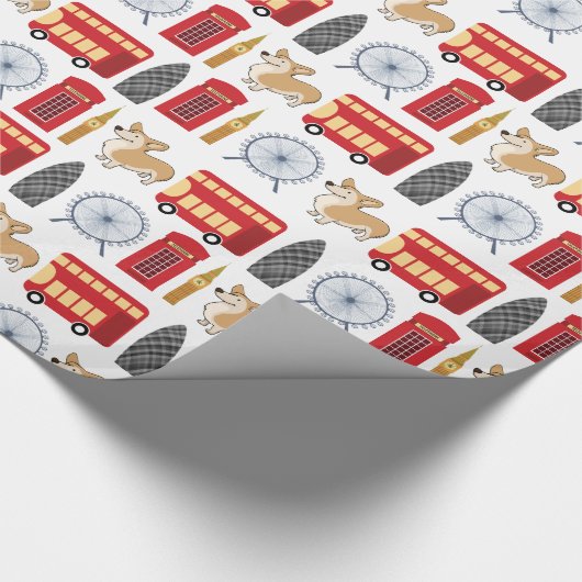 London Icon Collage Cadeaupapier (Hoek)