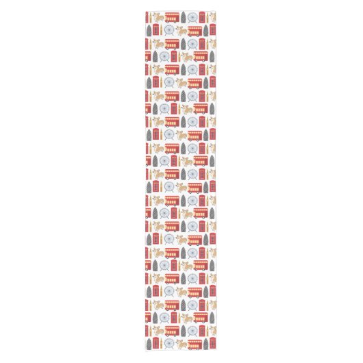 London Icon Collage Korte Tafelloper (Voorkant)