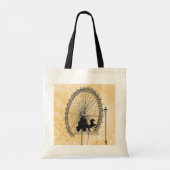 London Iconic Attraction Sketch Neutral Budget Tote Bag (Achterkant)