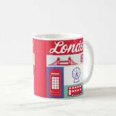London Icons Souvenir England Groot-Brittannië Mok (Voorkant rechts)