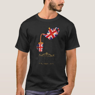 London Idea for Kids with Union Jack Flag of Engla T-shirt