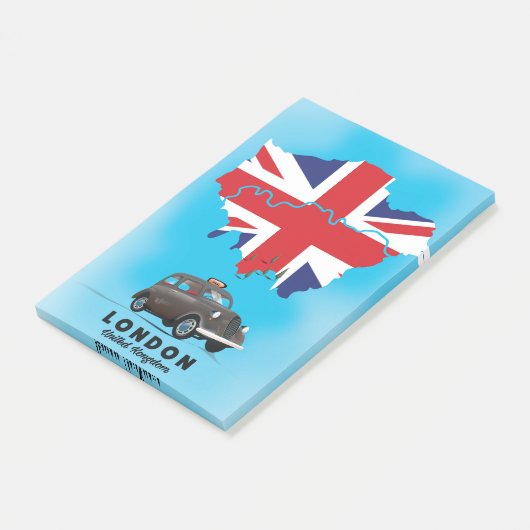 London Illustrated kaart reisposter Post-it® Notes (Schuin)