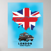 London Illustrated kaart reisposter Poster (Voorkant)