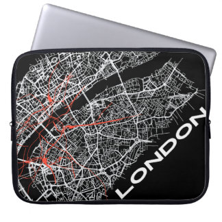 London in kaart gebrachte laptop tassen