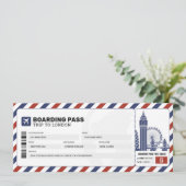 London Instapass Reis Reis Vliegtuig Cadeau Ticket Kaart (Staand voorkant)