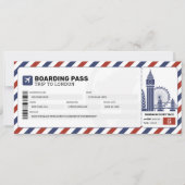 London Instapass Reis Reis Vliegtuig Cadeau Ticket Kaart (Voorkant)