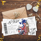 London instapkaart Bewaar de datum ticket Kaart