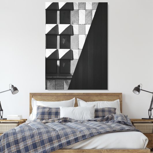 London Kantoor Block Architecture fine art study Canvas Afdruk (Insitu (Slaapkamer))