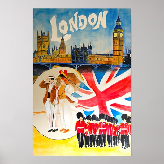 London Kunst Engeland Reisposter UK Print Engels  (Voorkant)