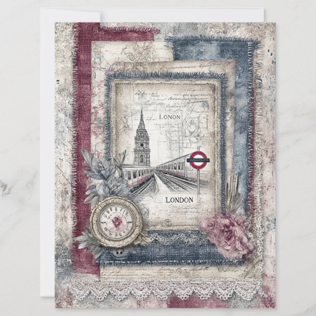 London & Lace Decoupage Scrapbook Papier (Voorkant)