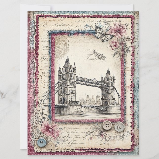 London & Lace Decoupage Scrapbook Papier (Voorkant)