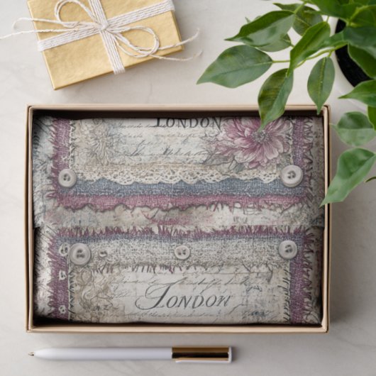 London & Lace Decoupage Tissue Paper Tissuepapier (Geschenk)