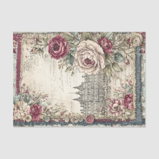 London & Lace Decoupage Tissue Paper Tissuepapier (Voorkant)