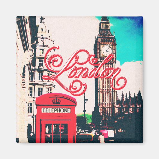 London Landmark Foto Magneet (Voorkant)