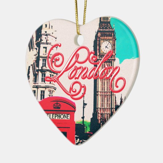 London Landmark  Photo Keramisch Ornament (Links)